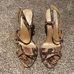 Me too snakeskin heels